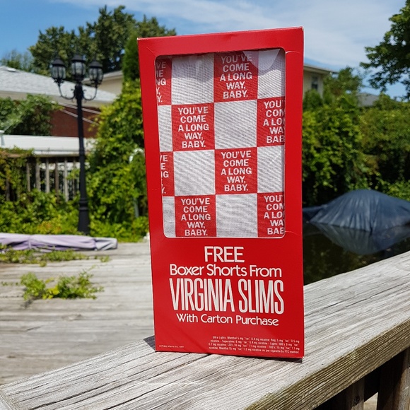 SOLD OUT Vintage Virginia Slims Cigarettes Boxer Shorts M - Picture 2 of 5